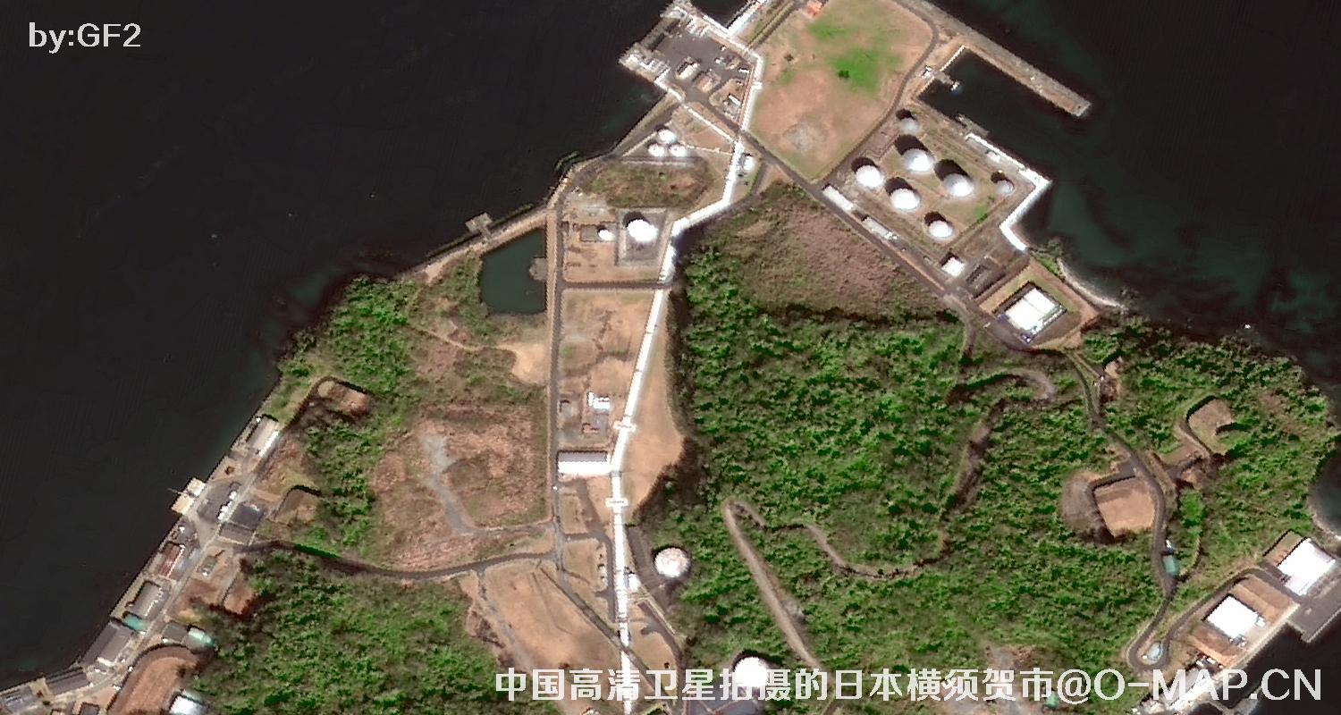 中国高分二号卫星拍摄的日本横须贺市