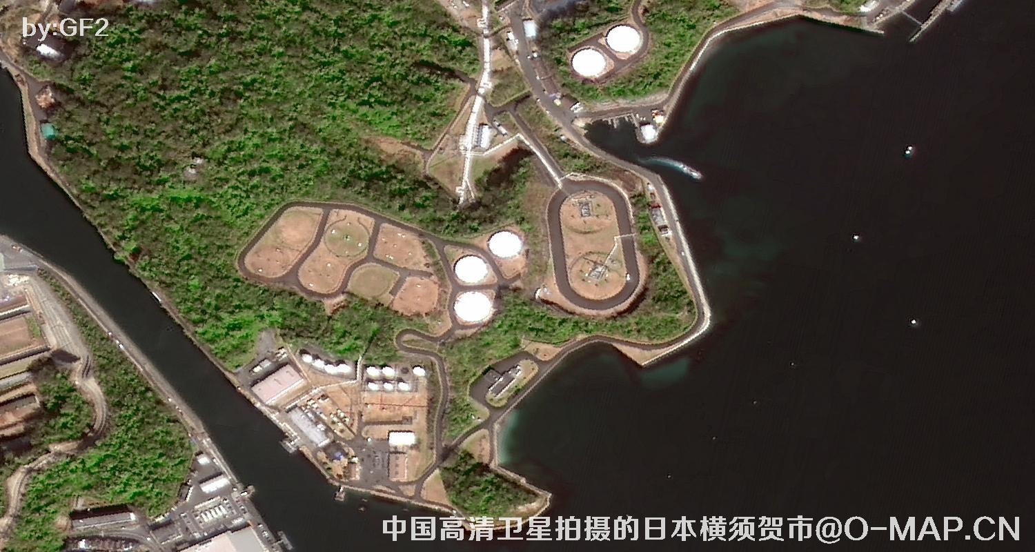 中国高分二号卫星拍摄的日本横须贺市