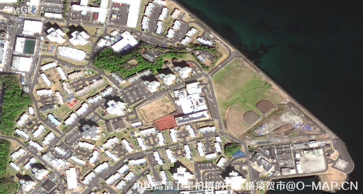 中国高分二号卫星拍摄的日本横须贺市