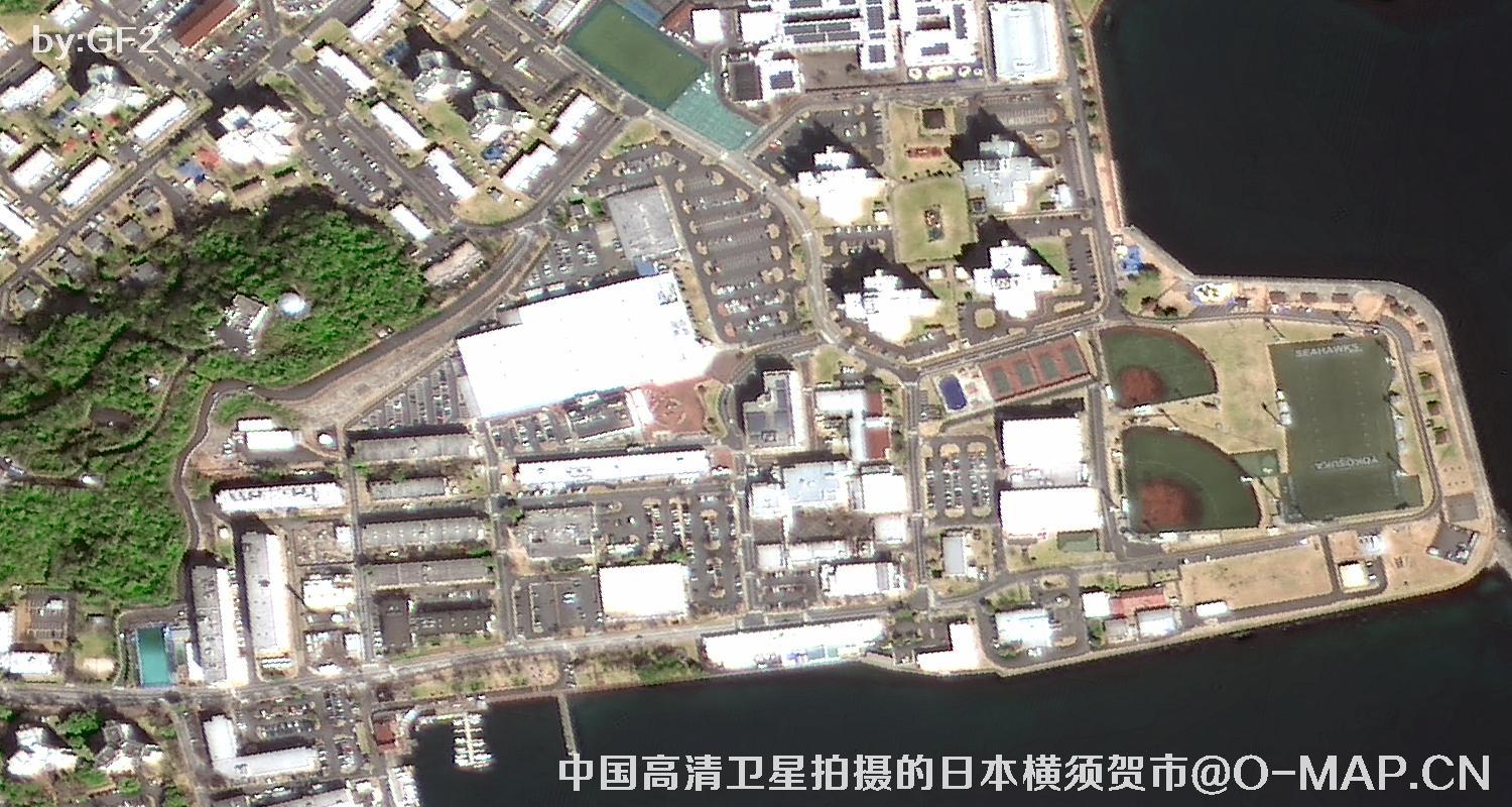 中国高分二号卫星拍摄的日本横须贺市