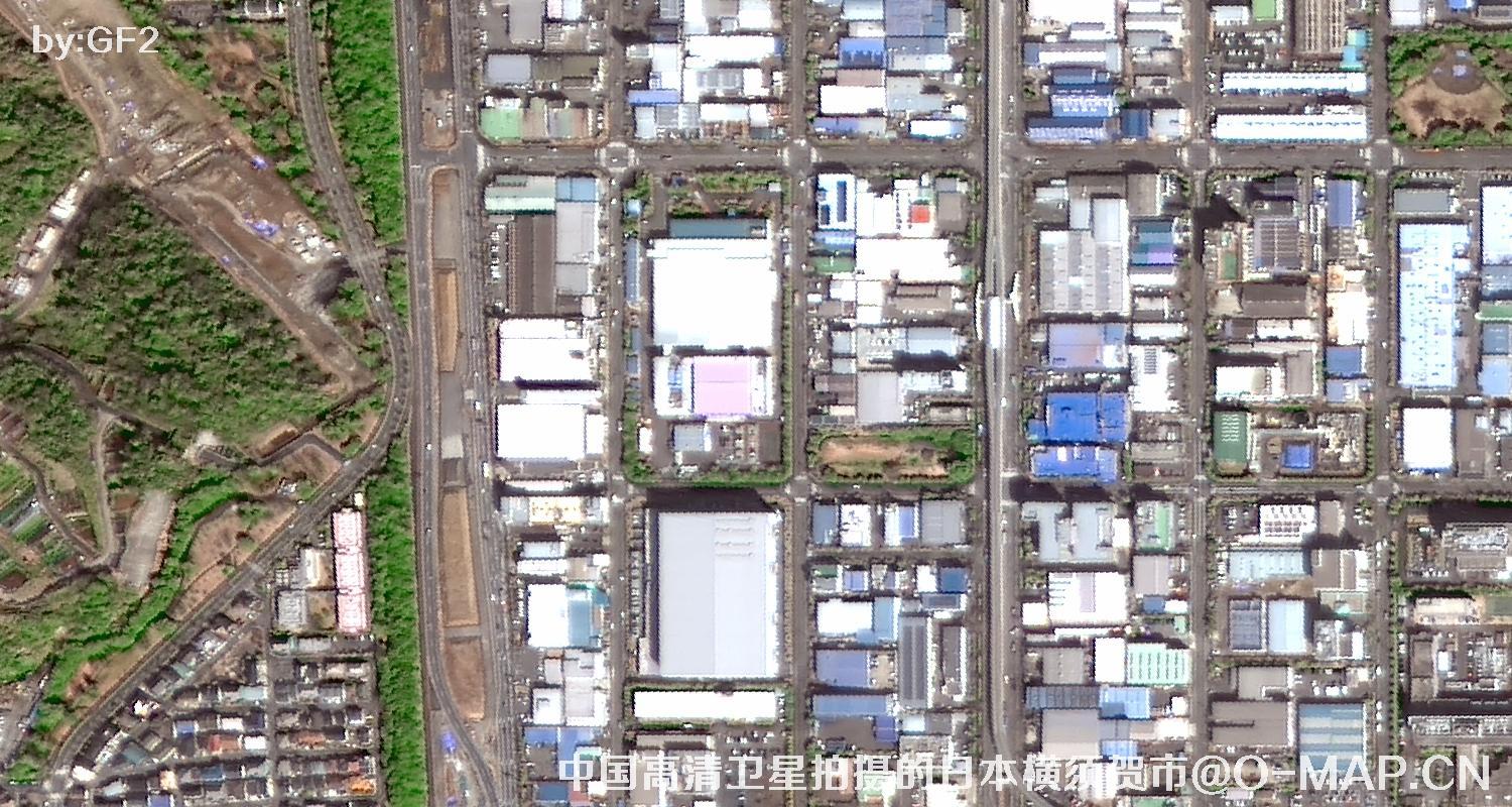 中国高分二号卫星拍摄的日本横须贺市