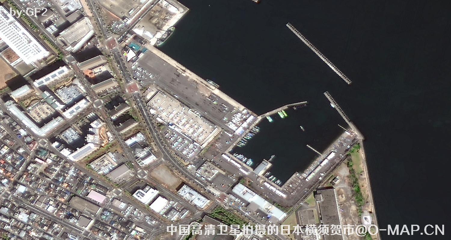 中国高分二号卫星拍摄的日本横须贺市