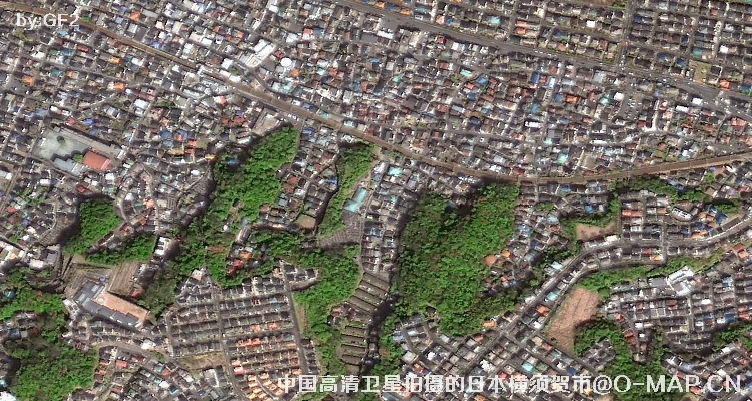 中国高分二号卫星拍摄的日本横须贺市