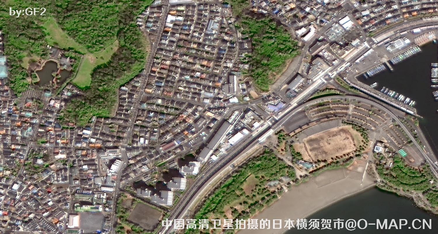 中国高分二号卫星拍摄的日本横须贺市