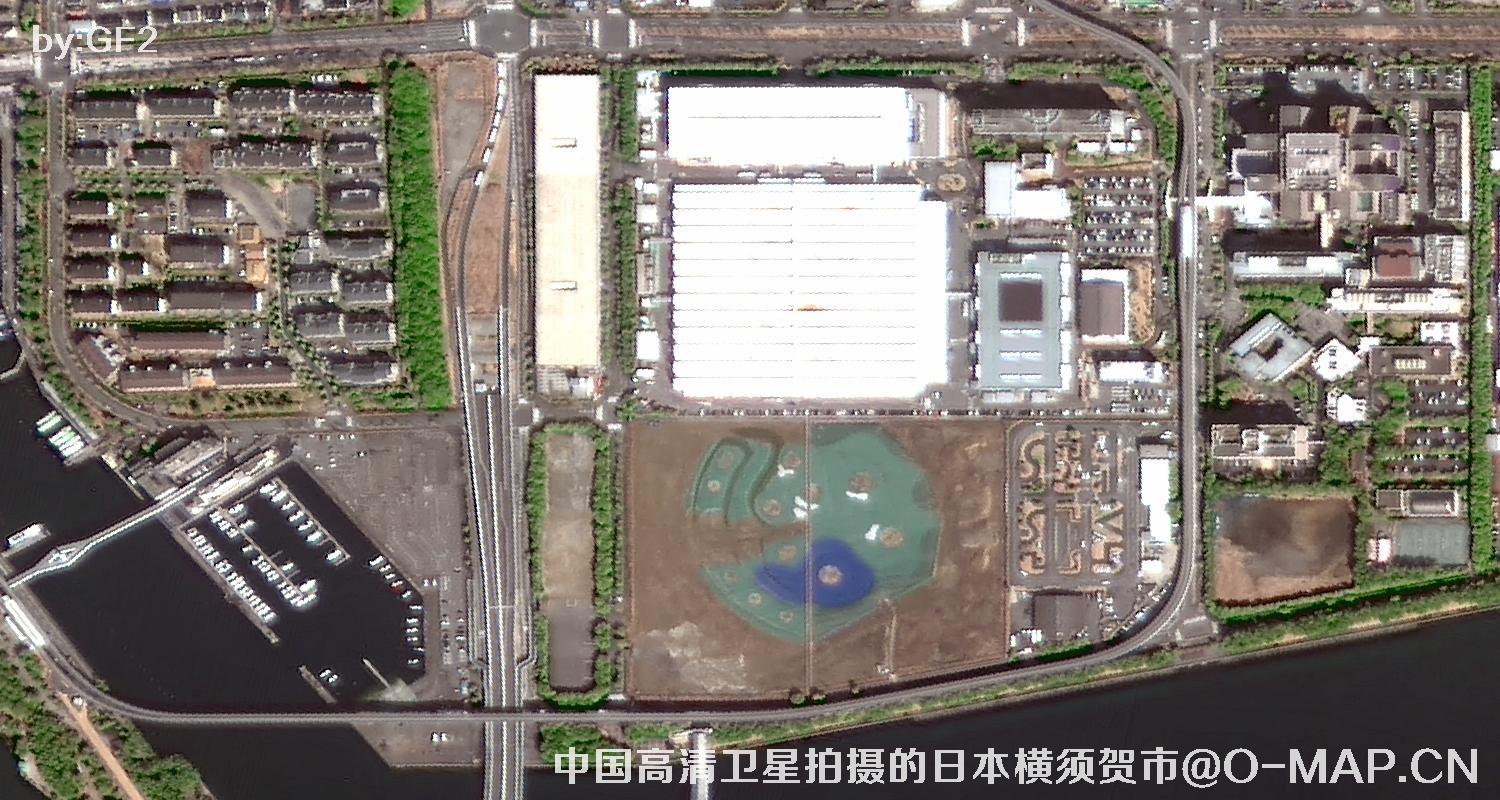 中国高分二号卫星拍摄的日本横须贺市