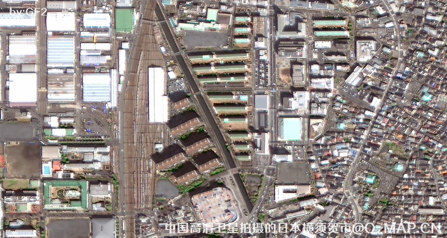 中国高分二号卫星拍摄的日本横须贺市