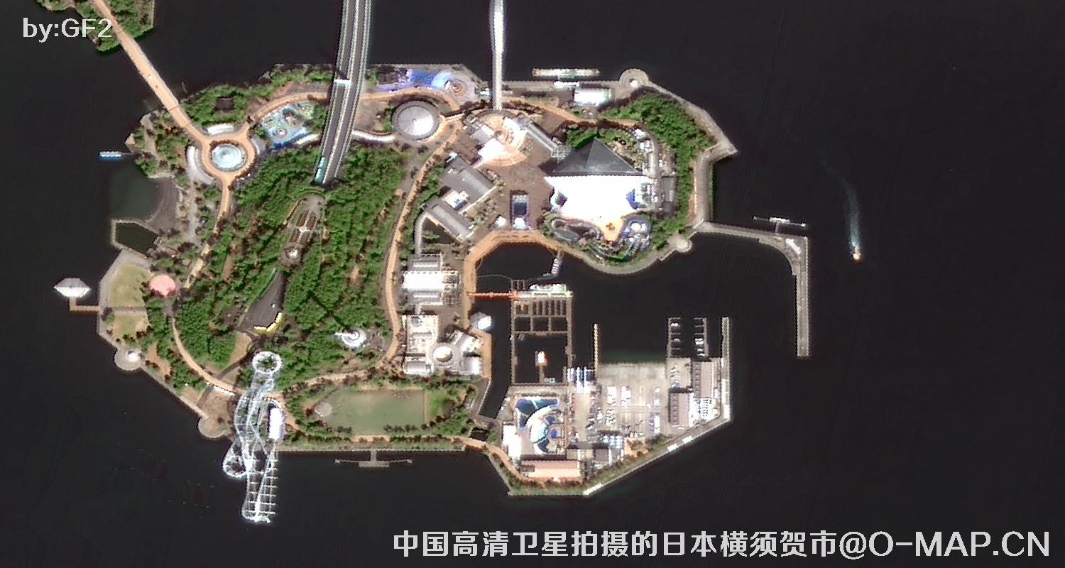 中国高分二号卫星拍摄的日本横须贺市