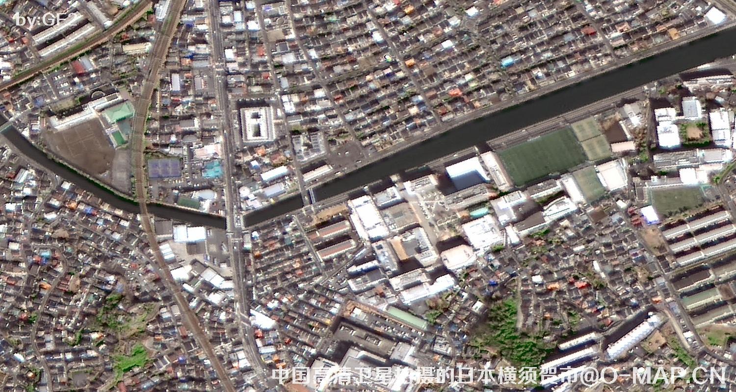 中国高分二号卫星拍摄的日本横须贺市