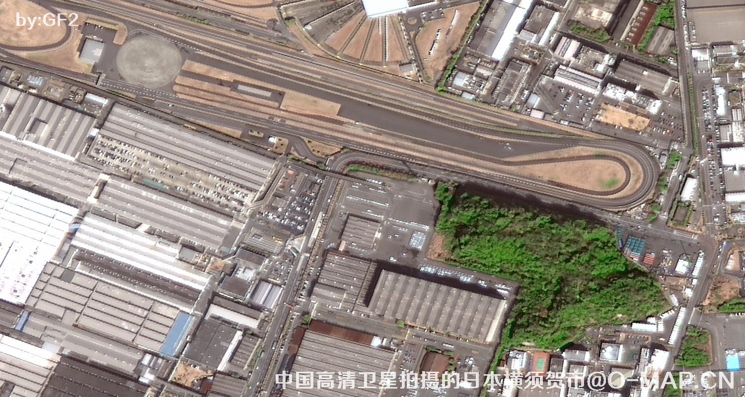 中国高分二号卫星拍摄的日本横须贺市