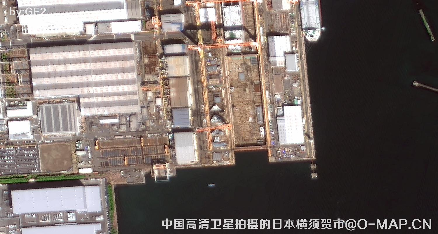 中国高分二号卫星拍摄的日本横须贺市