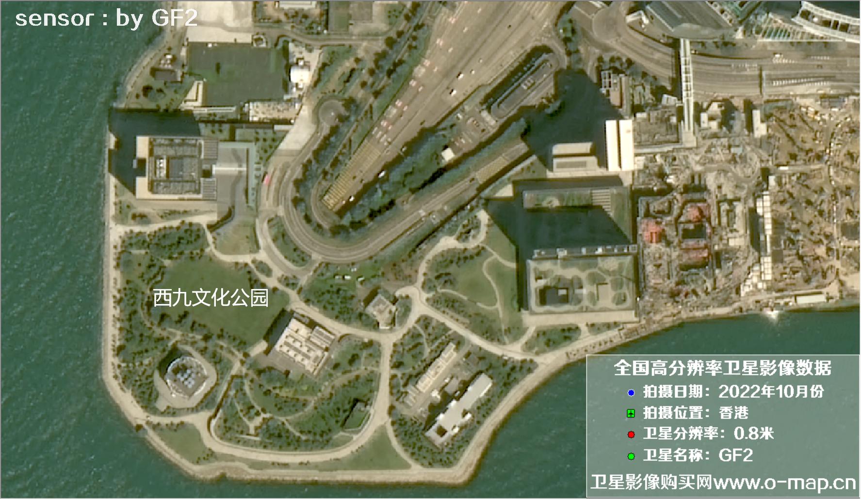 港口油尖旺区香港尖沙咀九龙2022年0.8米卫星影像图