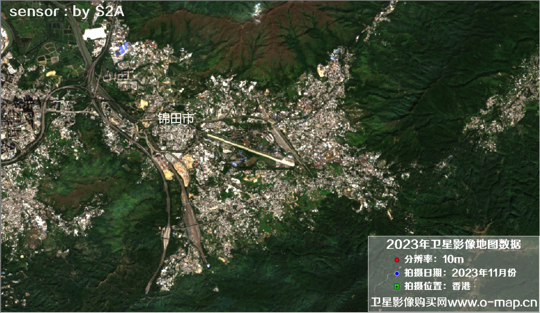 香港地区2023年11月份拍摄的10米哨兵卫星图
