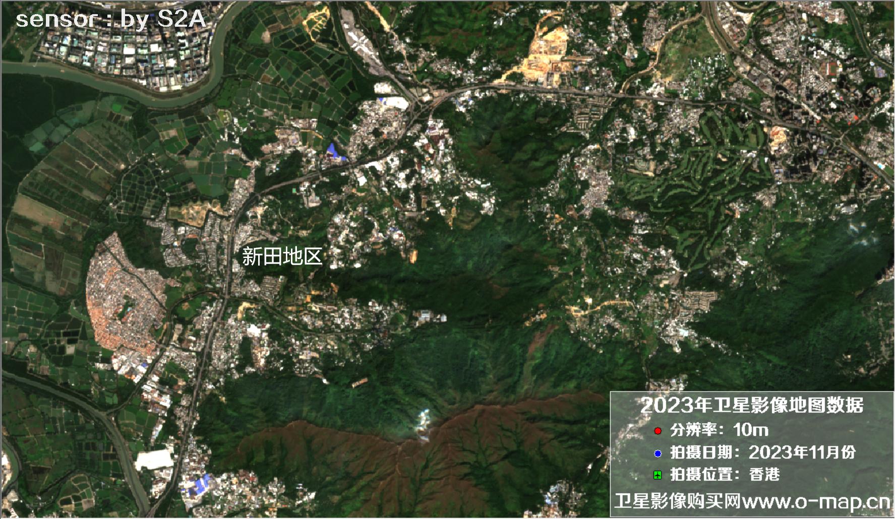 香港地区2023年11月份拍摄的10米哨兵卫星图