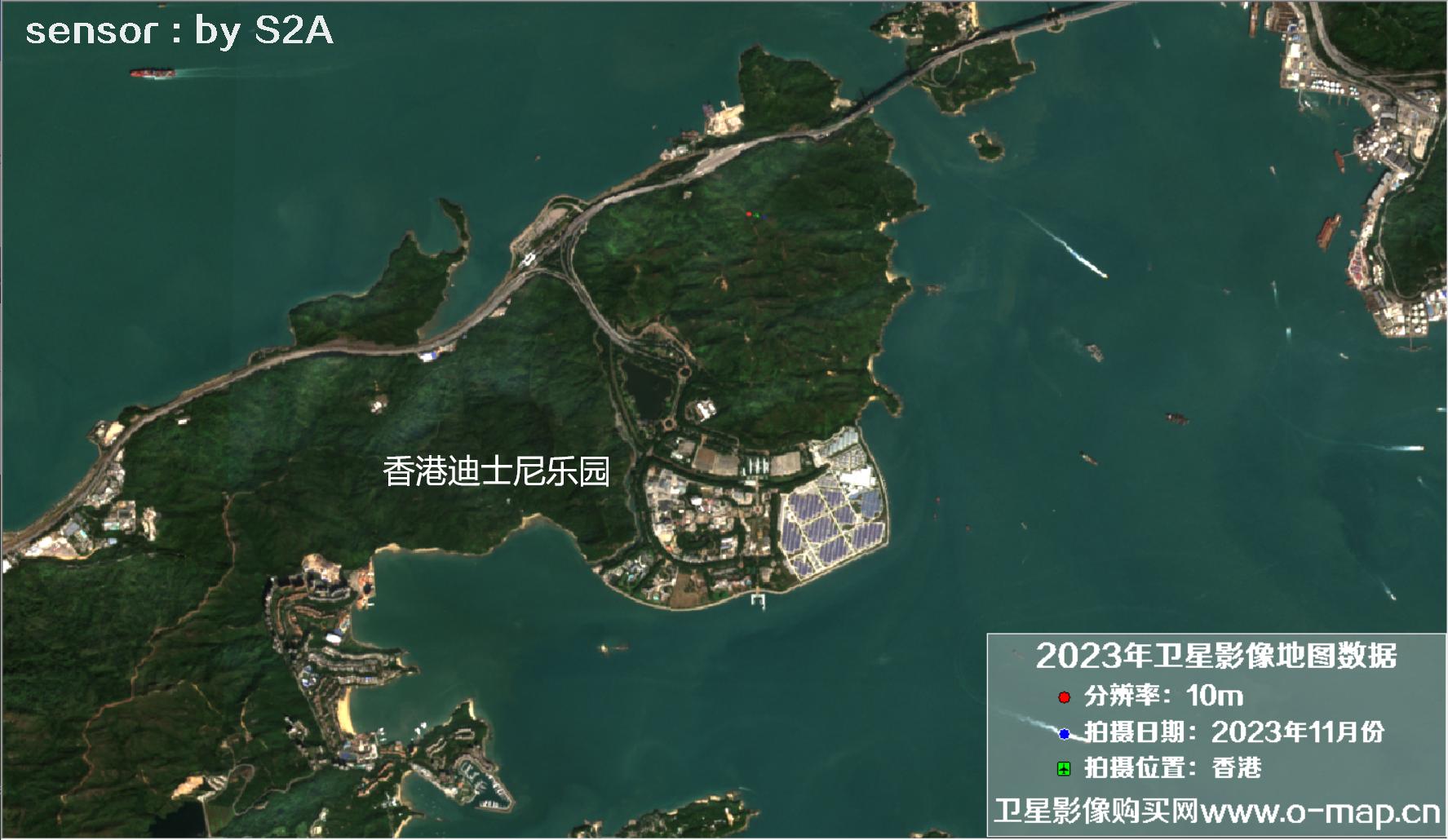 香港地区2023年11月份拍摄的10米哨兵卫星图
