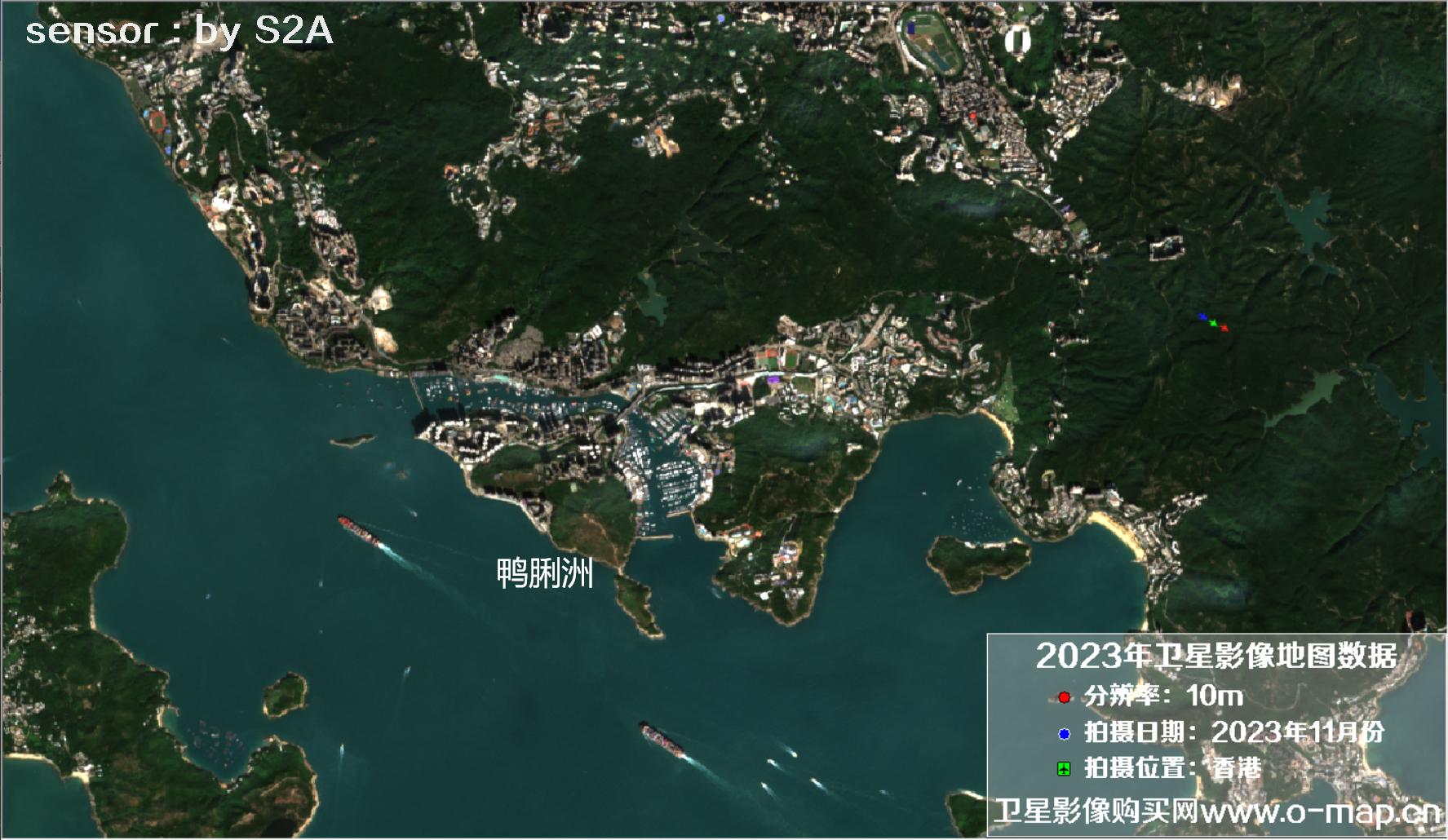 香港地区2023年11月份拍摄的10米哨兵卫星图