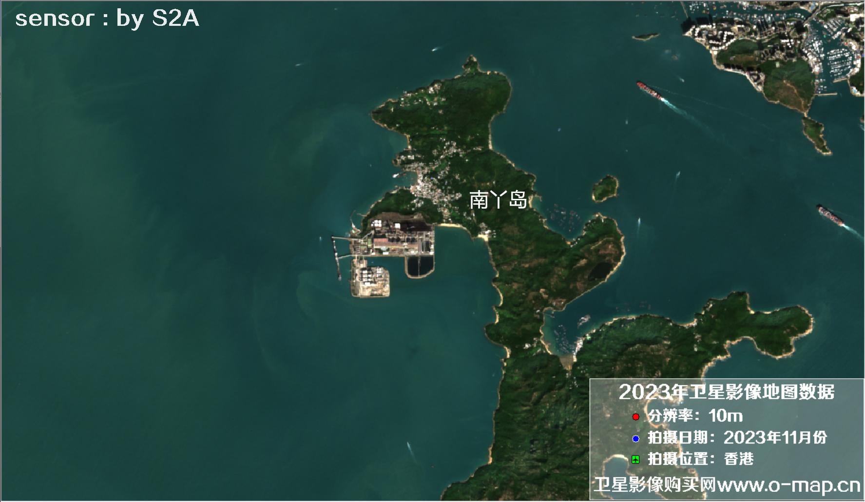 香港地区2023年11月份拍摄的10米哨兵卫星图