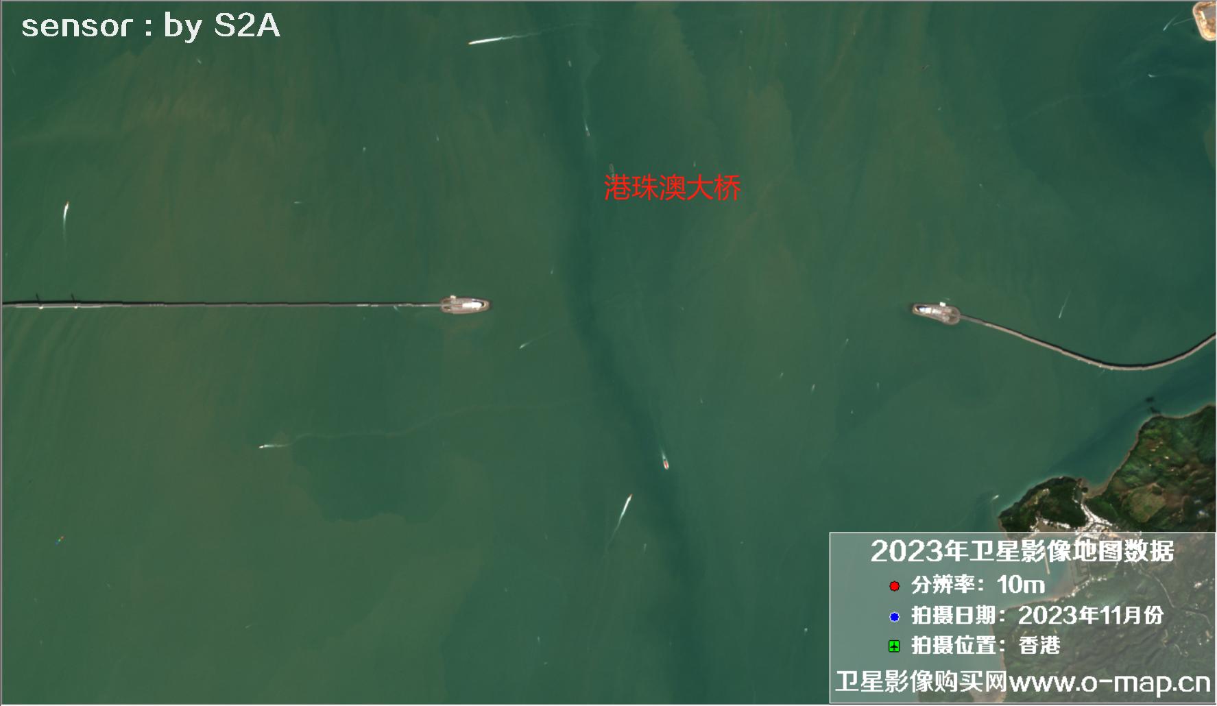 香港地区2023年11月份拍摄的10米哨兵卫星图