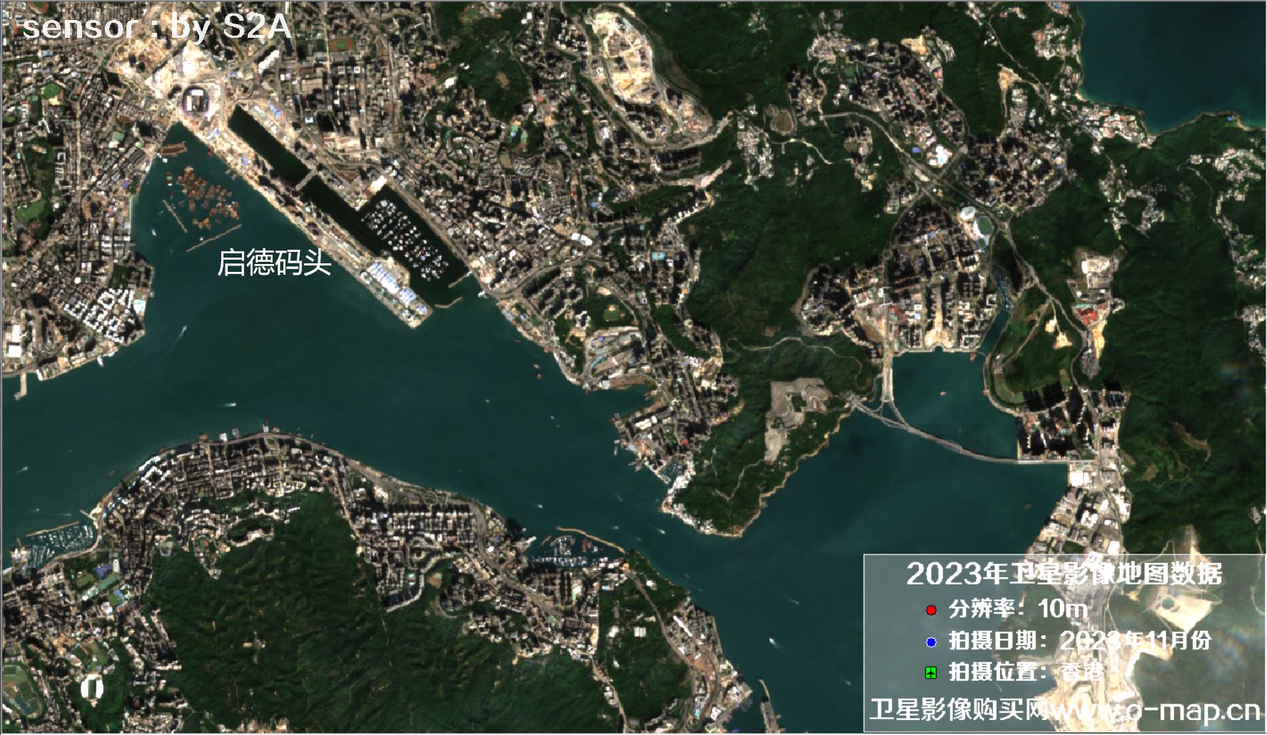 香港地区2023年11月份拍摄的10米哨兵卫星图