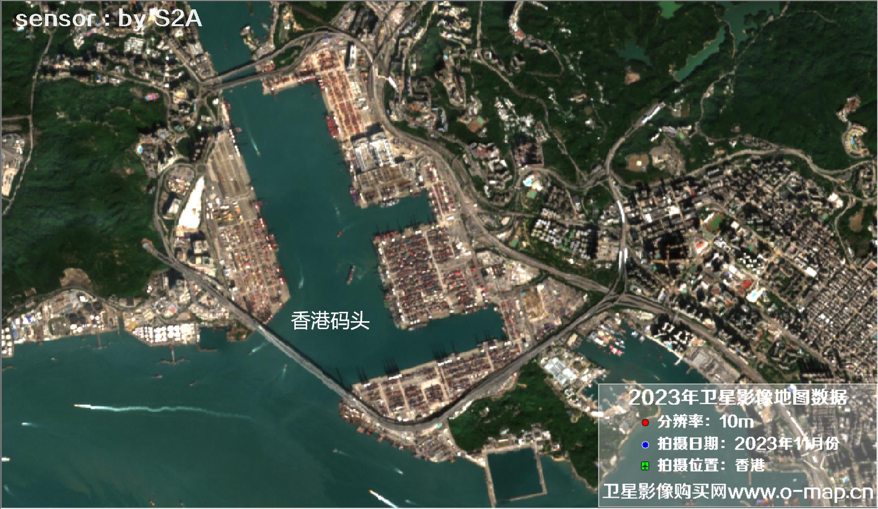 香港地区2023年11月份拍摄的10米哨兵卫星图
