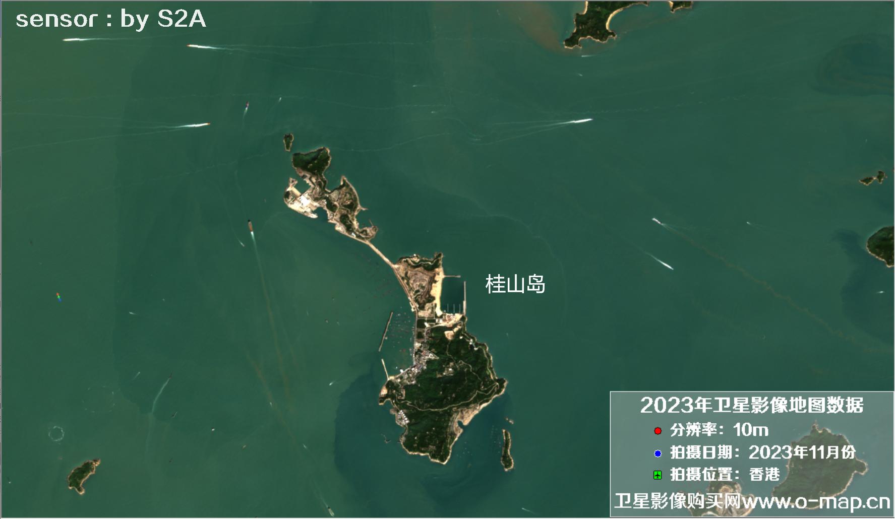 香港地区2023年11月份拍摄的10米哨兵卫星图