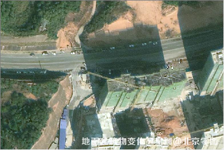 点击查看大图 地面建筑物变化卫星图