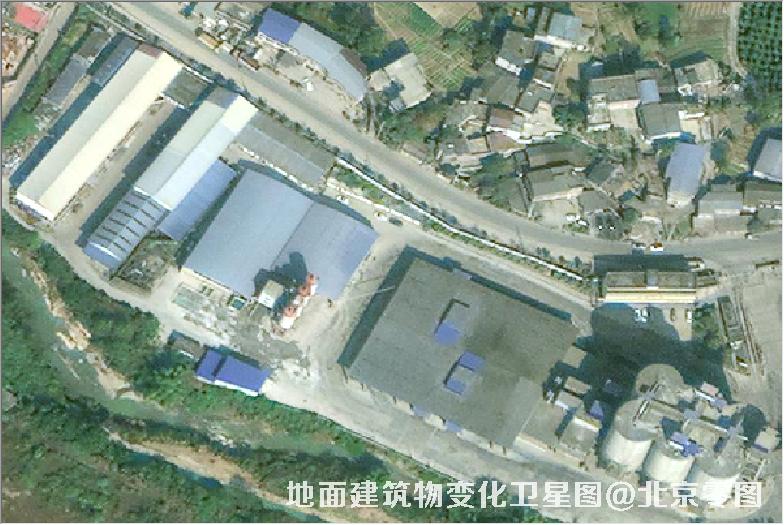点击查看大图 地面建筑物变化卫星图