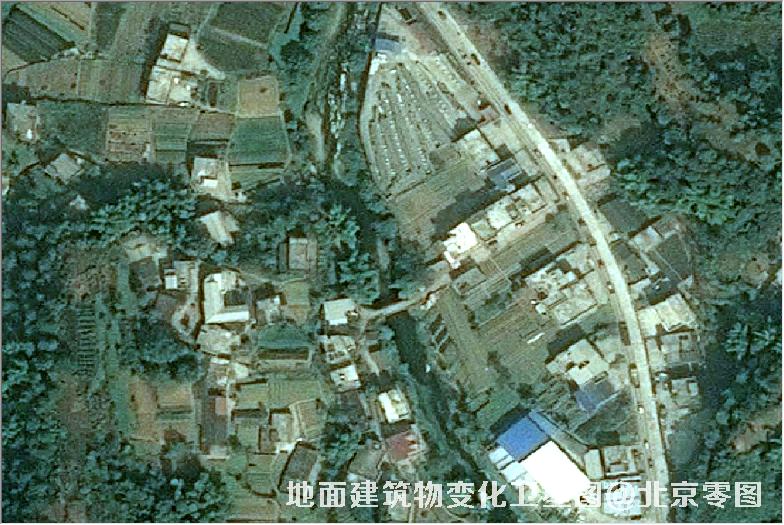 点击查看大图 地面建筑物变化卫星图