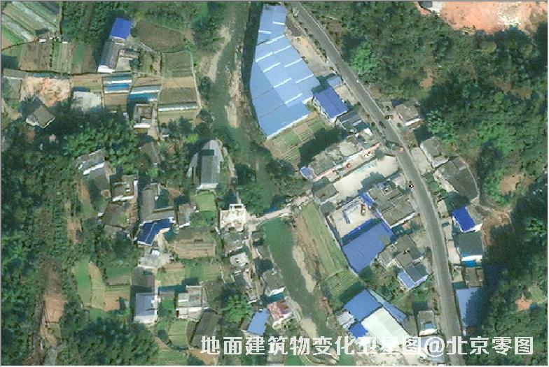 点击查看大图 地面建筑物变化卫星图