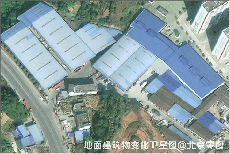 点击查看大图 地面建筑物变化卫星图