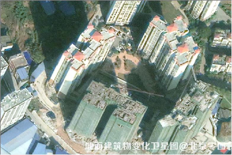 点击查看大图 地面建筑物变化卫星图