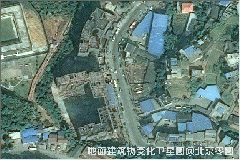 点击查看大图 地面建筑物变化卫星图