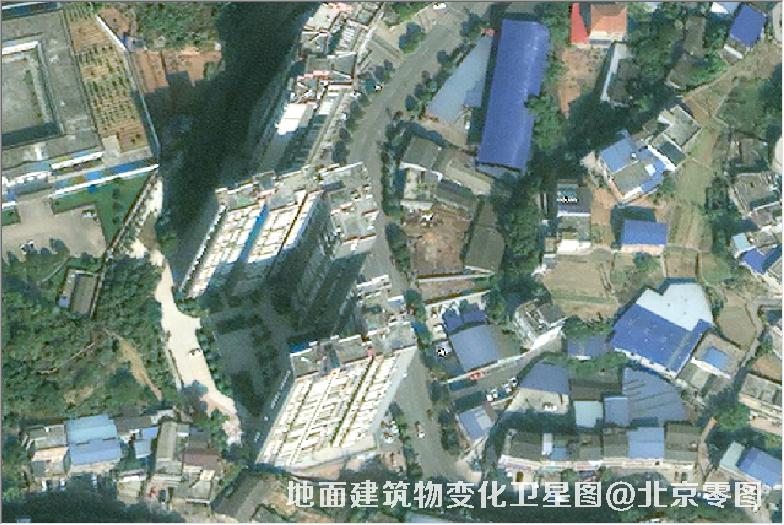 点击查看大图 地面建筑物变化卫星图