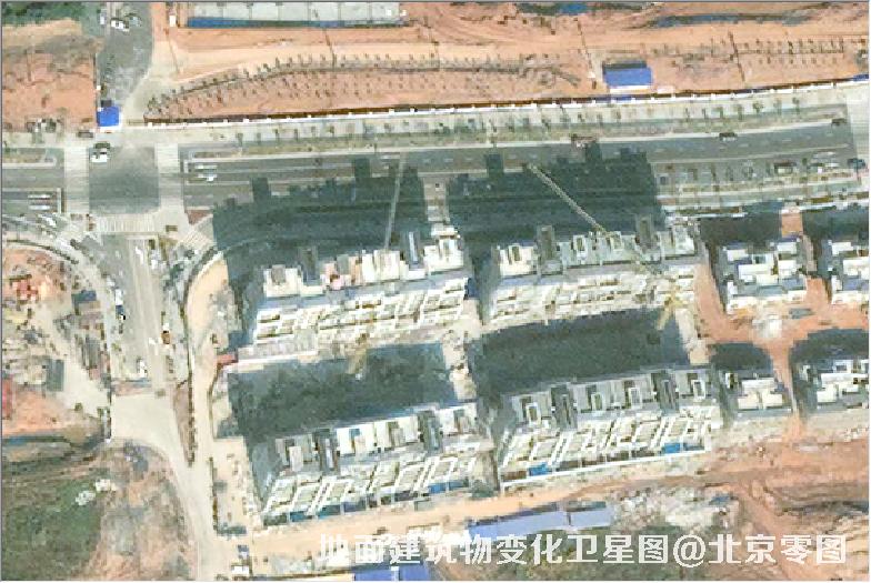 点击查看大图 地面建筑物变化卫星图