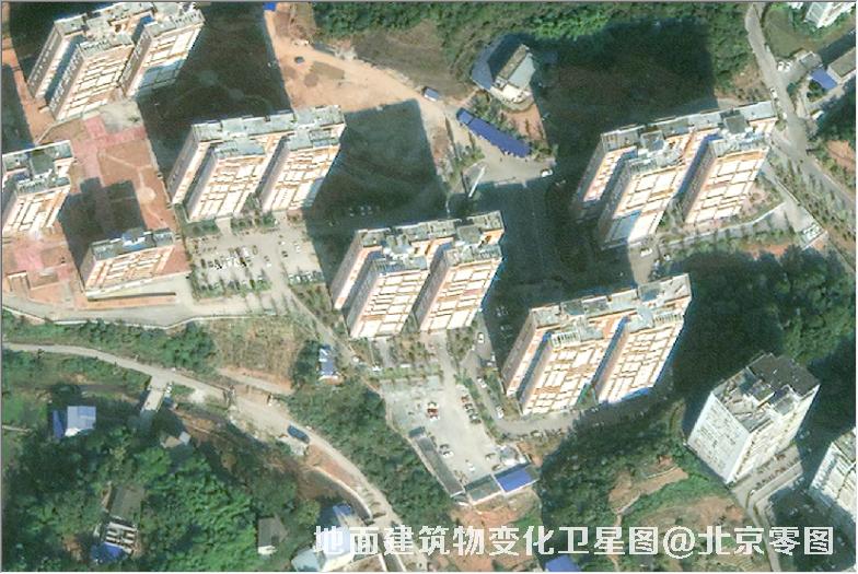 点击查看大图 地面建筑物变化卫星图