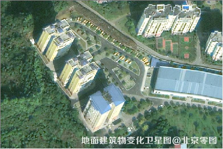 点击查看大图 地面建筑物变化卫星图