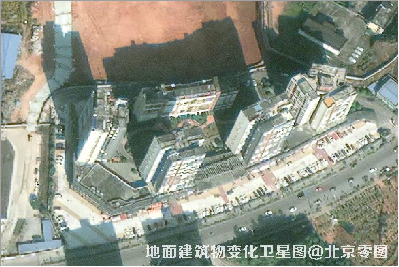 点击查看大图 地面建筑物变化卫星图