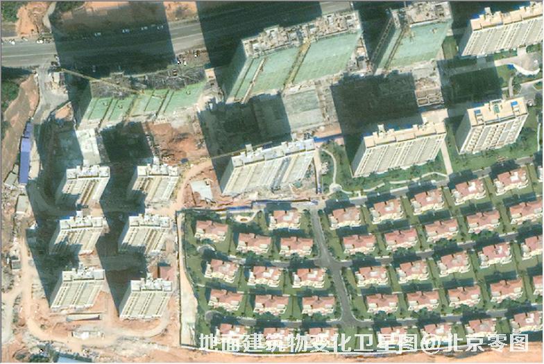 点击查看大图 地面建筑物变化卫星图