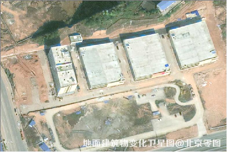 点击查看大图 地面建筑物变化卫星图