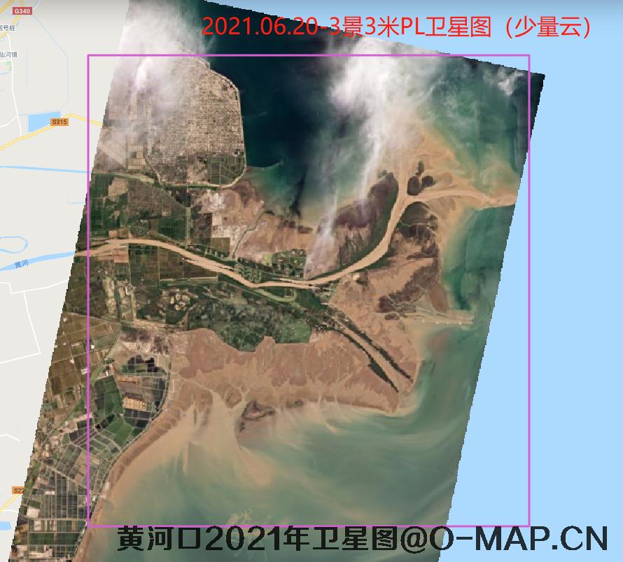 黄河口潮间带2021年最新卫星图