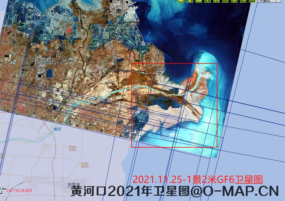 黄河口潮间带2021年最新卫星图