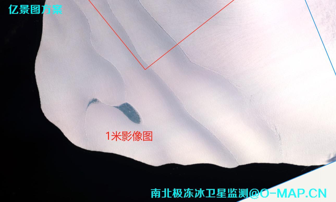 卫星影像冰冻监测示例-卫星影像拍摄的北极冰冻雪山卫星图片