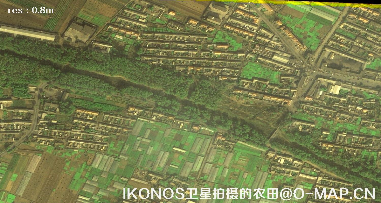 美国IKONOS卫星拍摄的农田卫星图片