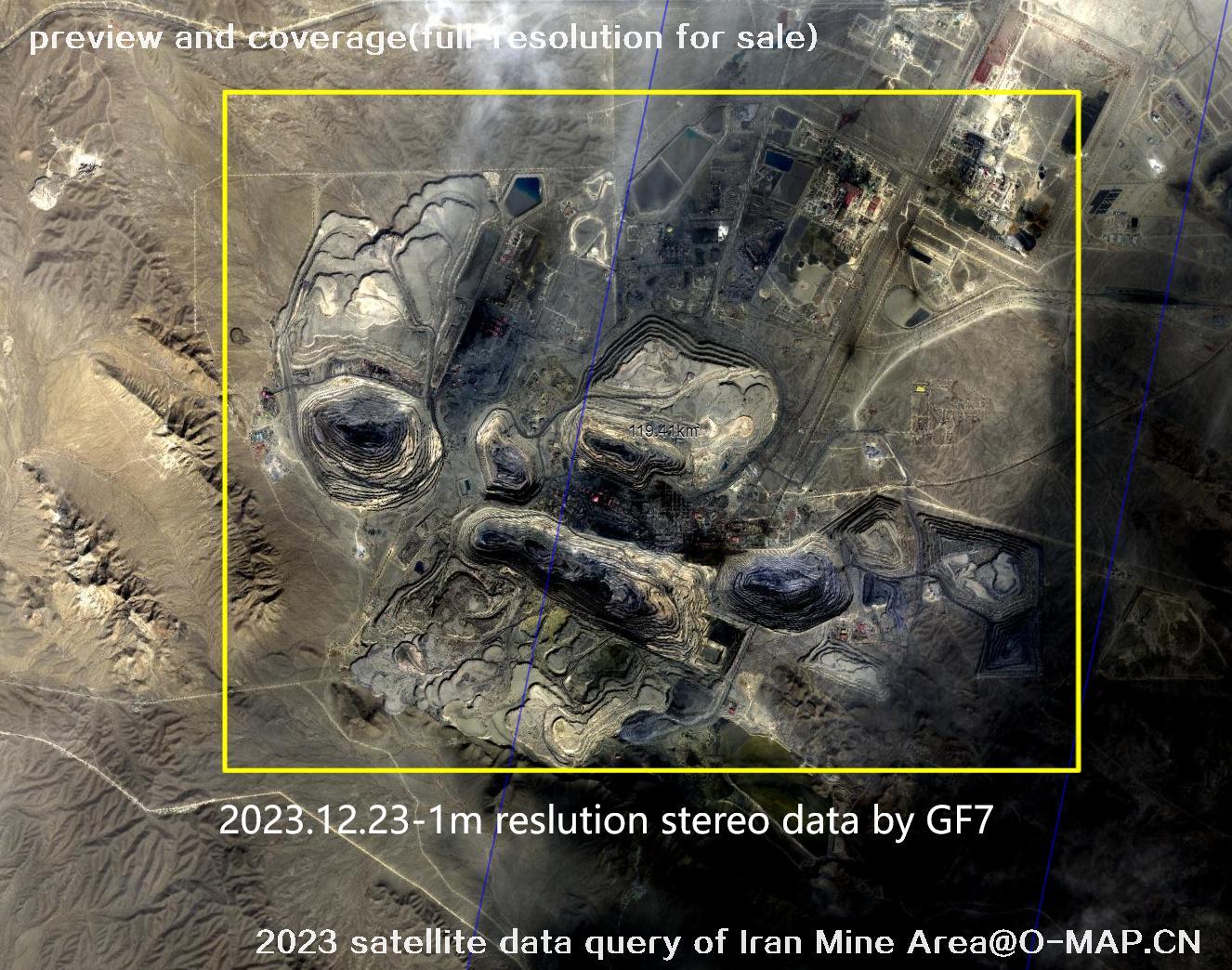 The 2023 satellite data query results of Iran Mine Area