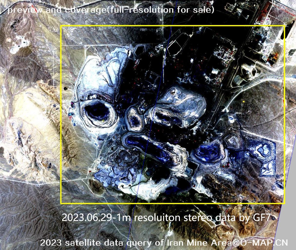 The 2023 satellite data query results of Iran Mine Area