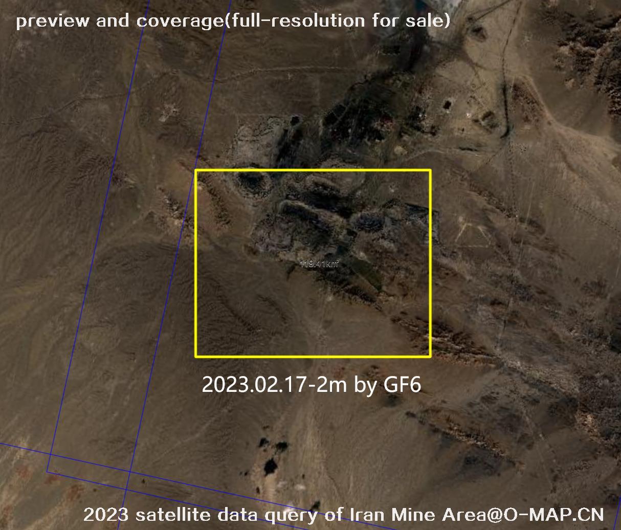 The 2023 satellite data query results of Iran Mine Area