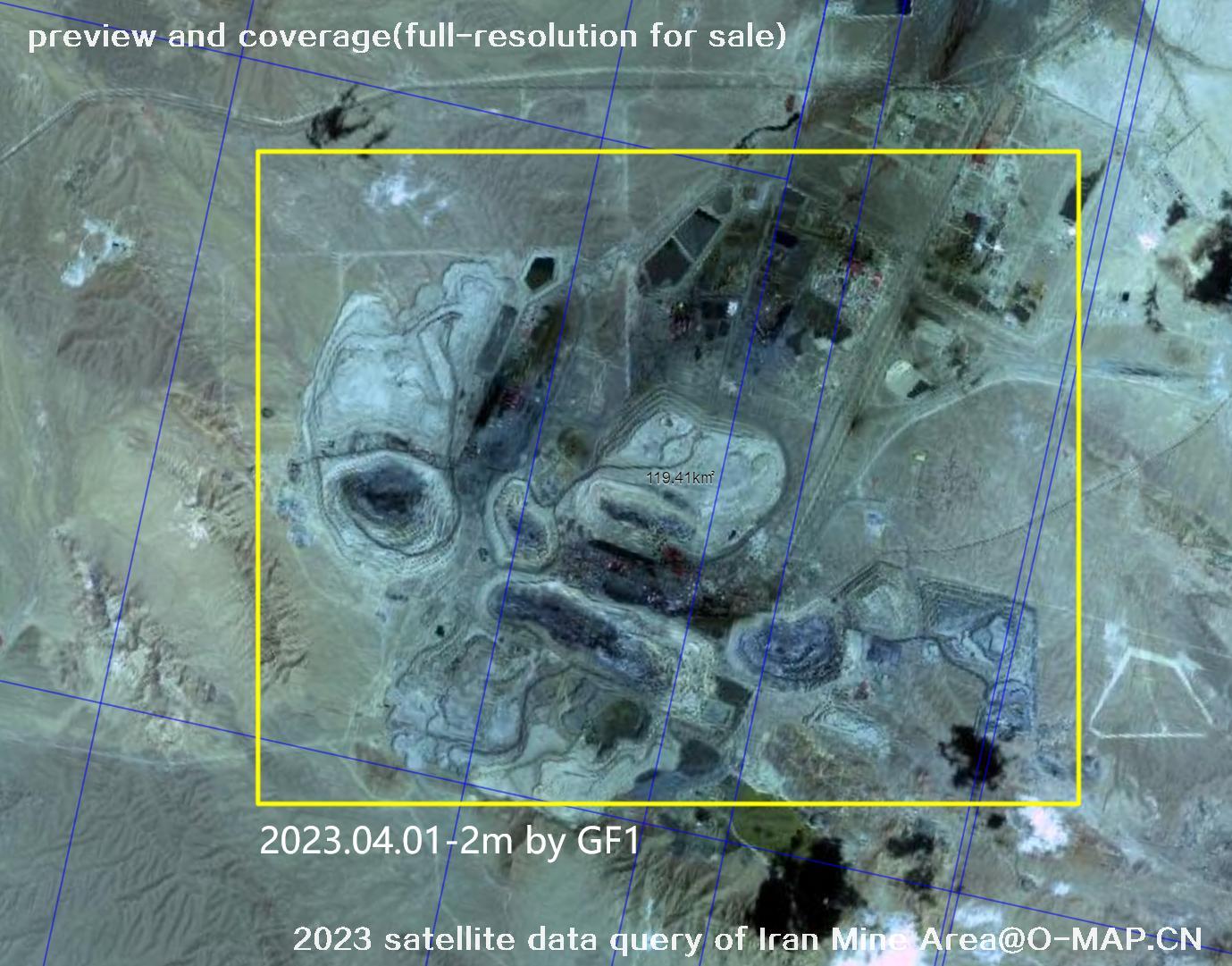 The 2023 satellite data query results of Iran Mine Area