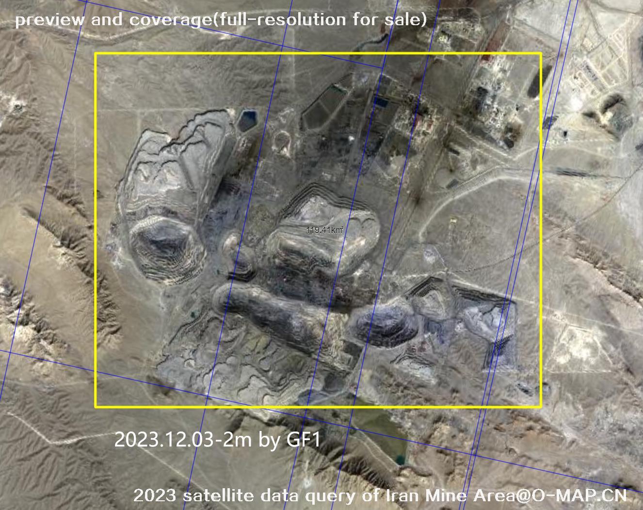 The 2023 satellite data query results of Iran Mine Area
