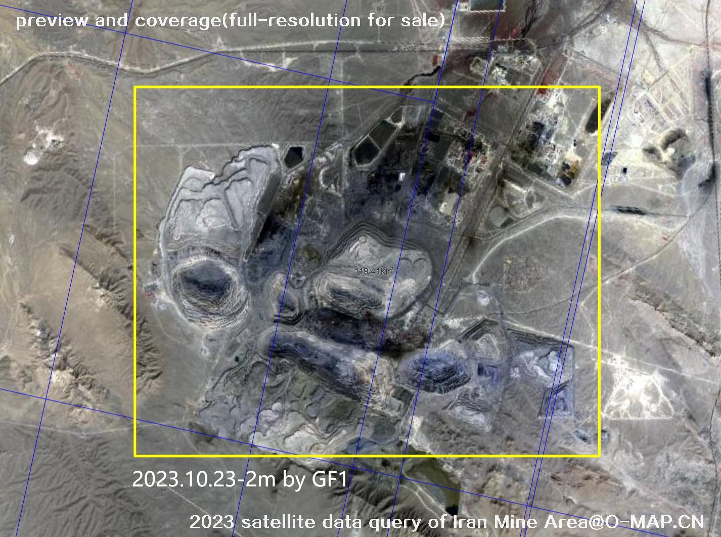 The 2023 satellite data query results of Iran Mine Area