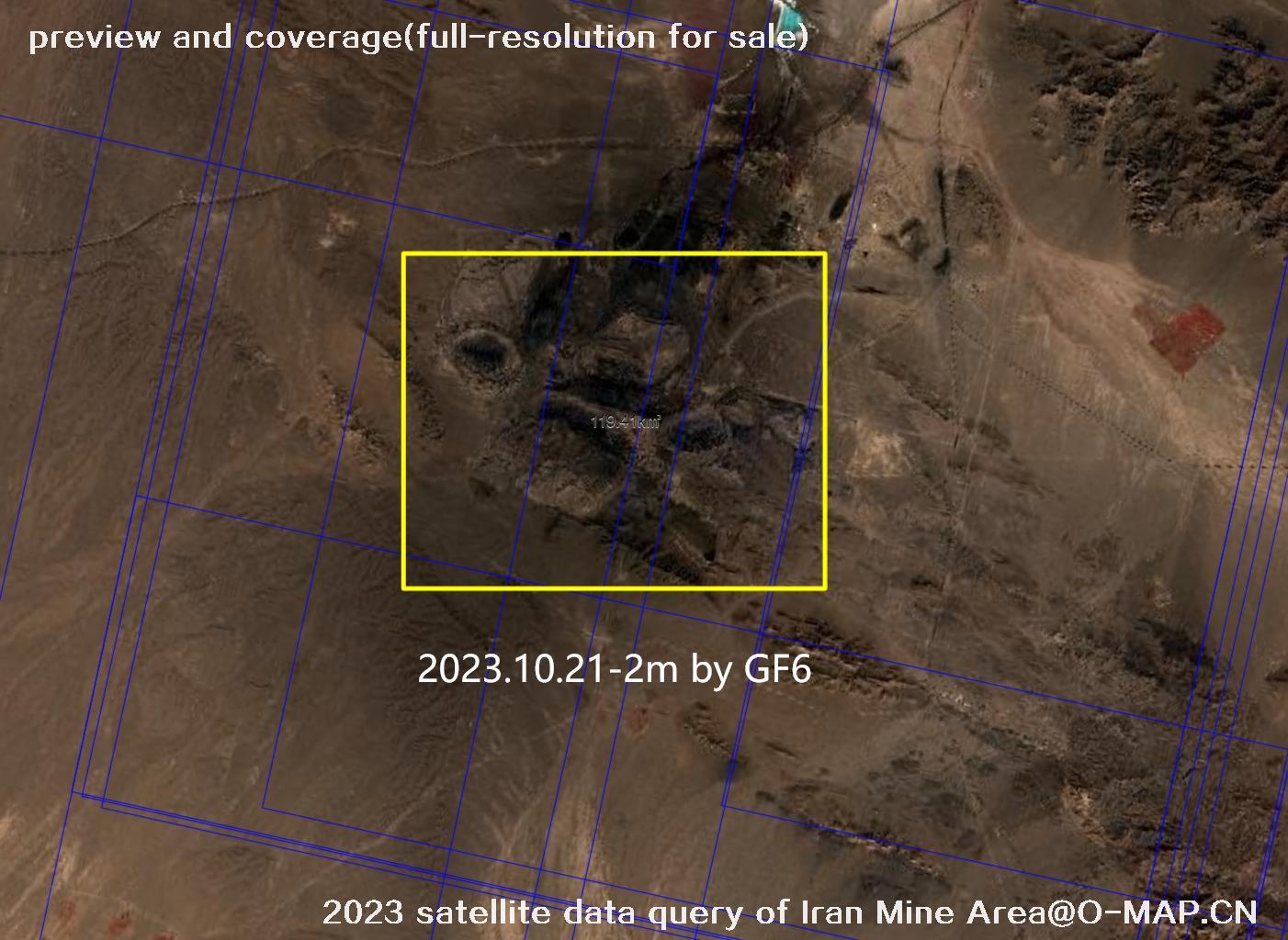 The 2023 satellite data query results of Iran Mine Area