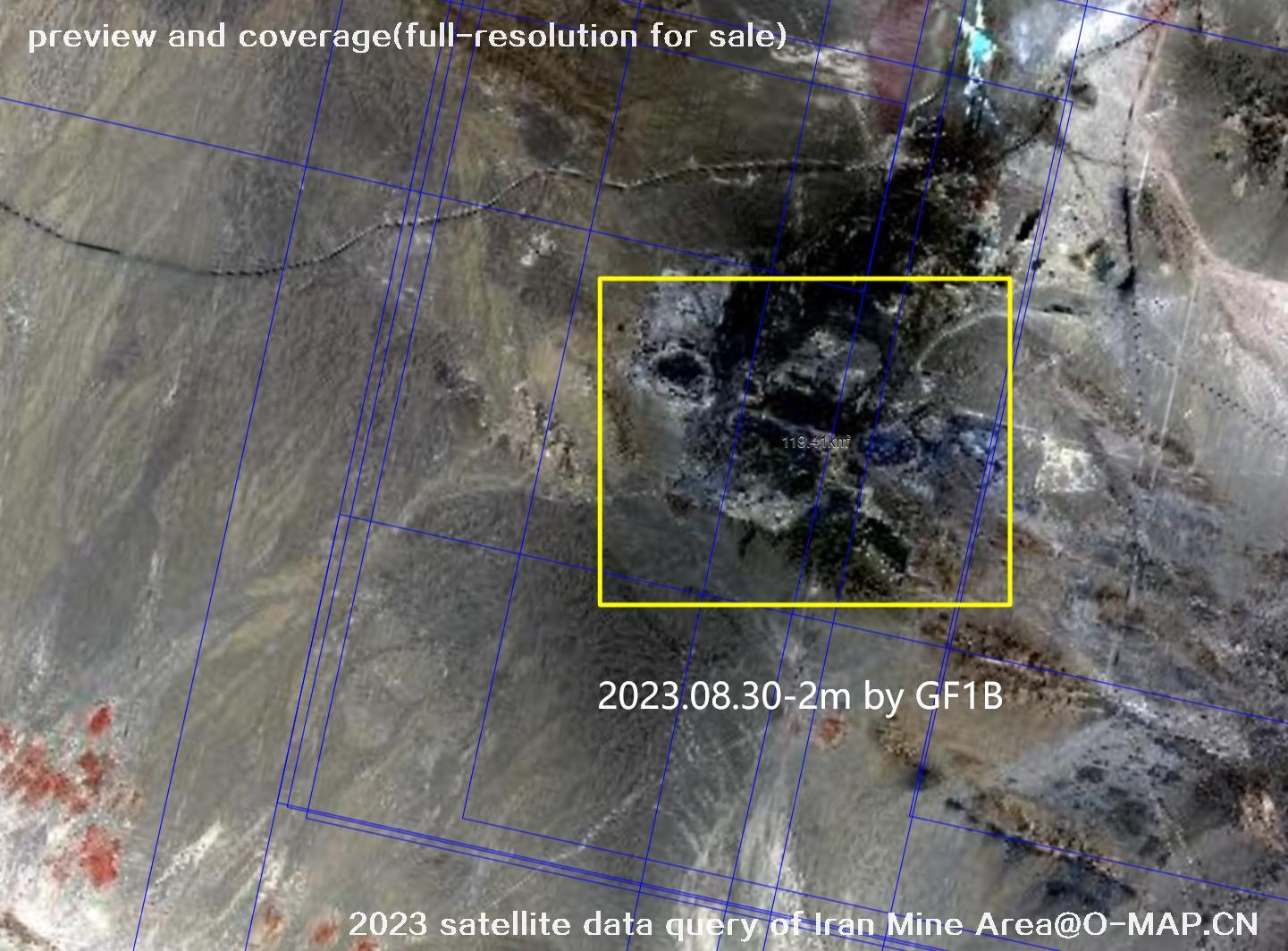 The 2023 satellite data query results of Iran Mine Area